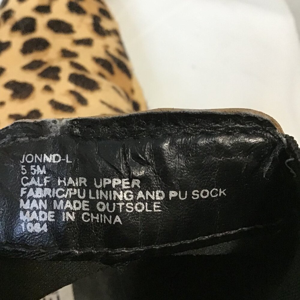 Steve Madden Jerry Leopard Print Calf Hair Women's Ankle Boots Size 5.5 - Picture 8 of 9